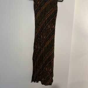 Chic Olive and Brown Maxi Dress